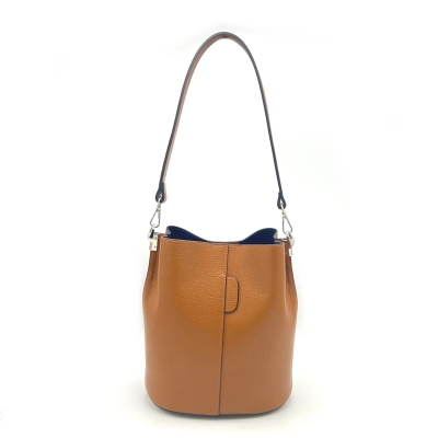 Model One Bucket Bag, Cognac Color