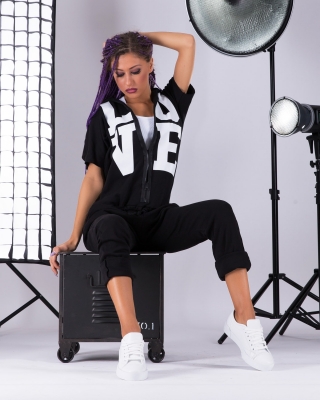 LOVE Jumpsuit, Black Color