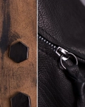Mod Leather Crossbody Bag, Black Color