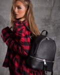 Baddie Zip Backpack, Brown Color