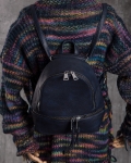 Baddie Zip Backpack, Blue Color