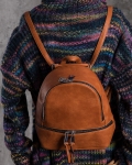 Baddie Zip Backpack, Red Color