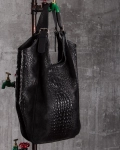 Gator Croc Bag, Black Color