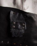 This Fire Burns Leather Bag With Studs, White Color