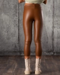 On Point Faux Leather Leggings, Green Color