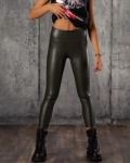 On Point Faux Leather Leggings, Black Color