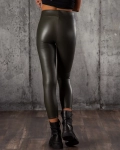 On Point Faux Leather Leggings, Brown Color