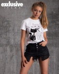 Glow Kittens Tee, Black Color