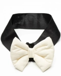 Viola Belt With a Bow, White Color