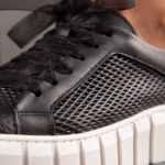 Millennial Leather Sneakers, Black Color