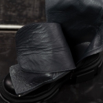 Toledo Leather Boots, Black Color