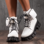 Techno Boots With Mini Coin Pouches, White Color