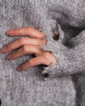 Loyal Distressed Hem Sweater, Grey Color