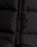 Famous Long Jacket With Backpack Effect, Black Color