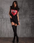 Passion T-Shirt Dress, Black Color