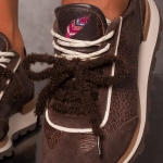 Feather Sneakers, Black Color