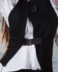 Upscale Buckle Strap Vest, Black Color