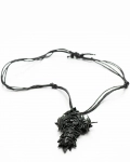 Eureka Necklace With a Cross, Black Color