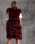 Grandioso Long Fur Vest, Black Color