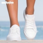 Ibiza leather sneakers, Silver Color