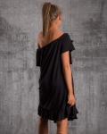 Manhattan Off-the-shoulder graphic dress, Black Color