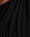 Riviera Pleated Dress, Black Color