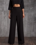 Exquisite high waisted trousers, Black Color