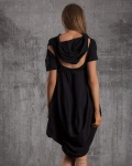 Sombra Hooded Dress, Black Color