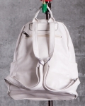 Kelly Faux Leather Backpack, White Color