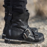 Nia Studded Ankle boots, Black Color