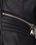 Divine Faux Leather Jacket, Black Color