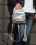 Imagine Mini Backpack, Silver Color