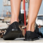 Central Peep-Toe Shoes, Black Color