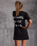 No Saints T-Shirt Dress, Black Color