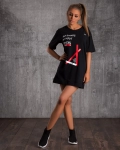 No Saints T-Shirt Dress, Black Color