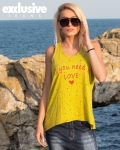 All You Need Distressed Tank Top, White Color