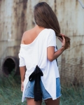 Lulu Back Tie Top, White Color