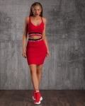 Feminist Two-Piece Set, Red Color
