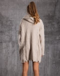 Alive Hooded Sweater, Beige Color