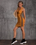 Point Bodycon Dress, Yellow Color