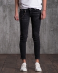 Profile Side Accent Jeans, Black Color