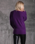 Positivity Sweater With Ties, Purple Color