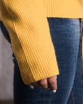 Positivity Sweater With Ties, Yellow Color
