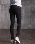 Diverse Jeans With Paint Splatters, Black Color