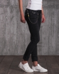 Austin Jeans With Chain, Black Color