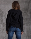 Groovy Hooded Sweater, Black Color
