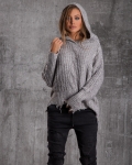 Groovy Hooded Sweater, Grey Color