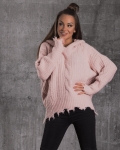 Groovy Hooded Sweater, Pink Color