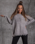 Equality Sweater With Front Pocket, Grey Color