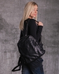 Edge Metal Handle Backpack, Black Color